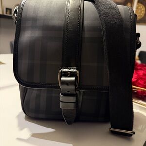 Burberry Black Checkered Crossbody Bag